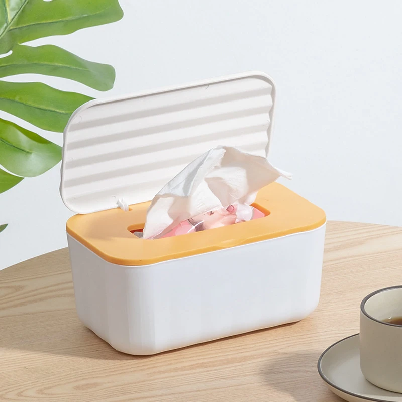 Home Kitchen Tissue Paper Dispenser Storage Organizer Tissue Box with Cover Square Wet Wipes Case Napkins Toilet Paper Container 3