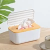 Home Kitchen Tissue Paper Dispenser Storage Organizer Tissue Box with Cover Square Wet Wipes Case Napkins Toilet Paper Container 3