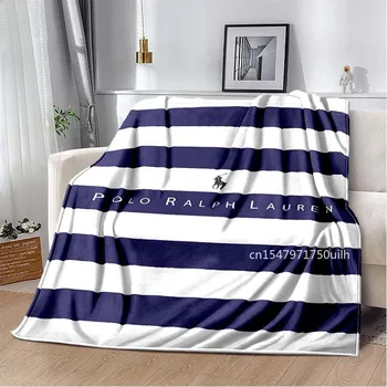 R-Ralph Lauren Pattern Blanket Polo Art Blanket Portable Home Travel Camping Sofa Picnic Blanket