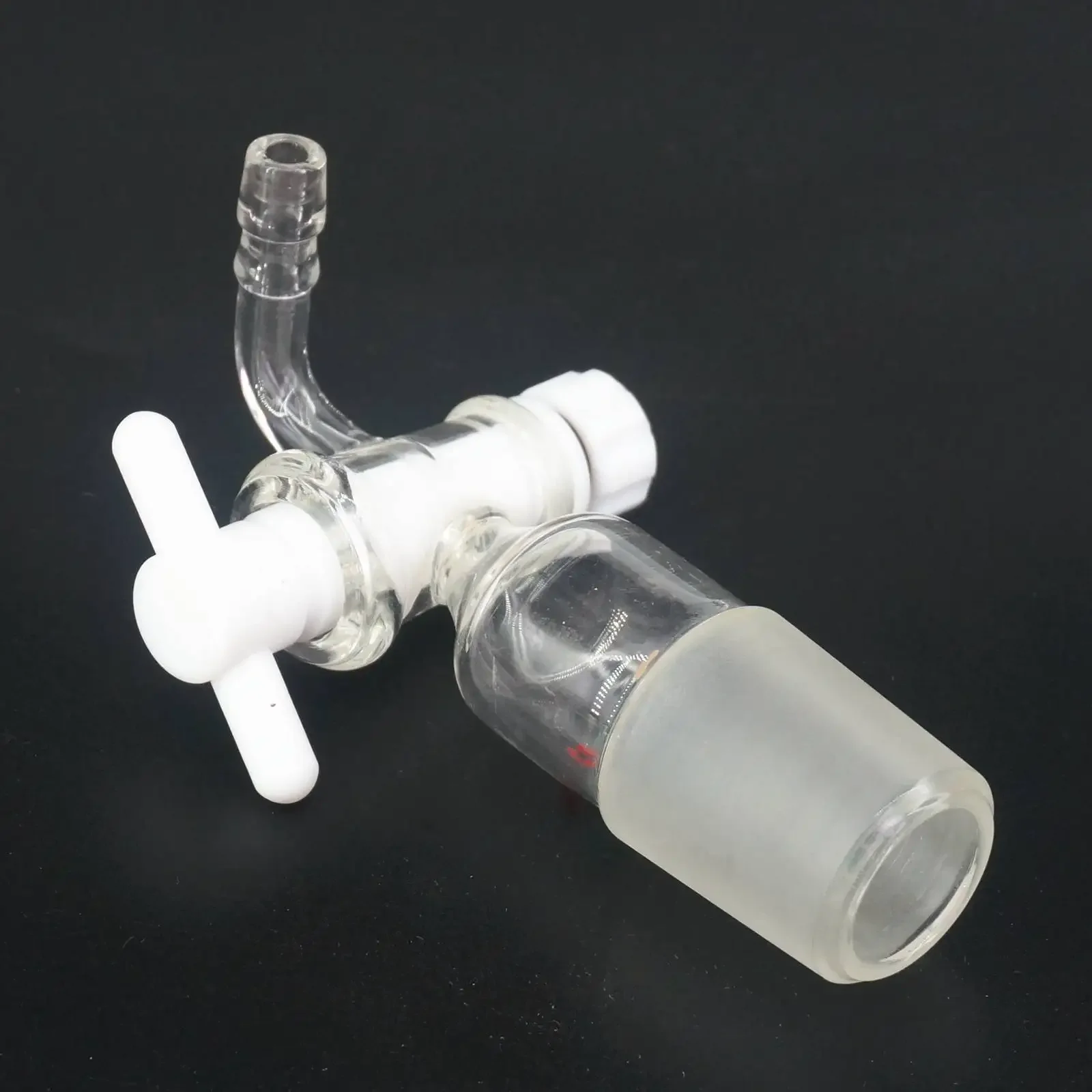 14/23 19/26 24/29 29/32 Joint Tube O/D 8mm Lab 90 Degree Adapter With PTFE Stopcock Ware