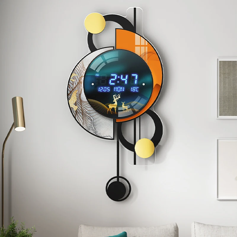 Modern Led Digital Wall Clock 3D Luminous Mute Electronic Creativity