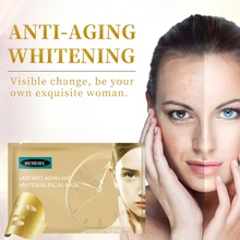 

Anti-Aging Facial Mask Eye Neck Mask Moisturizing Whitening Face Mask Anti-Wrinkles Sheet Mask Skin Care 24K Gold