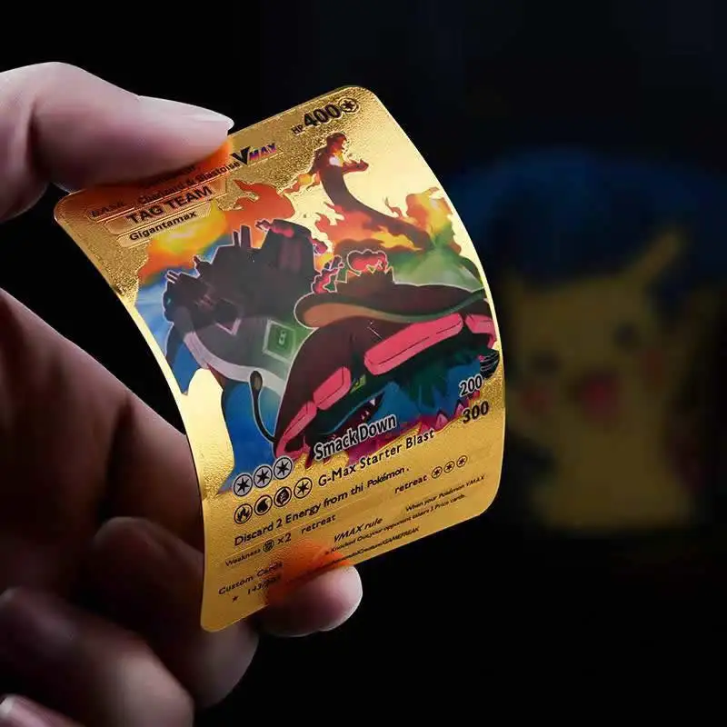 Pokemon Rainbow Cards Gold Foil Shiny Letter Vmax GX Energy