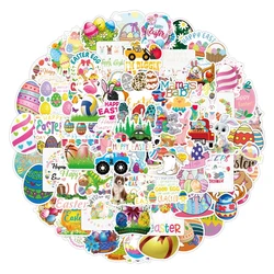 100Pcs/Set Easter Day Stickers Egg Rabbit Pvc Waterproof Sticker For Laptop Luggage Skateboard Graffiti Sticker Decals Kids Toy