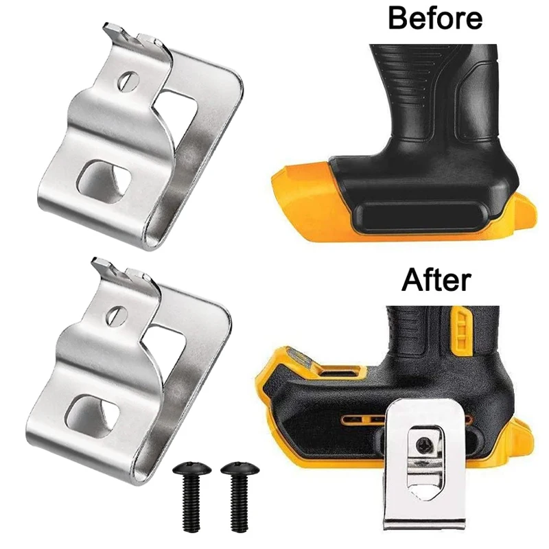 2 Ganci Clip In Acciaio Per Trapano Avvitatore – Compatibili 18V/20V, Sostituiscono N268241 N169778, Con Viti Incluse