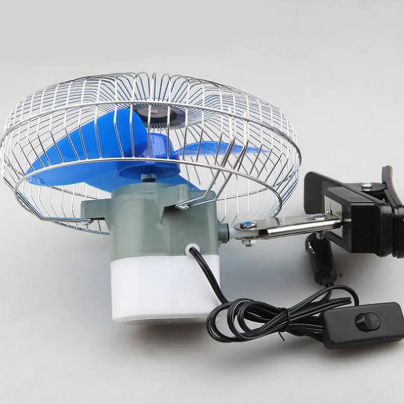 Car Fan Accessories Low Noise Air Cooling Fan Portable Vehicle Mini Electric 6 Inch 12V 25W Car Oscillating Fan Car Auto