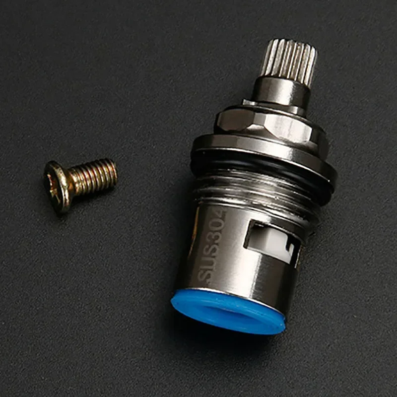 Stainless Steel/Copper Faucet Ceramic Disc Cartridge Valve Core Hot Cold Water Replacement Tap Bathroom Accessories Household