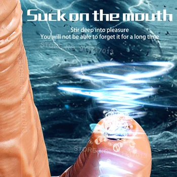 Remote Control Telescopic Sucking Dildo Vibrator for Women Masturbator Suction Cup Big Dick Female Realistic Penis Suck Sex Toy 2