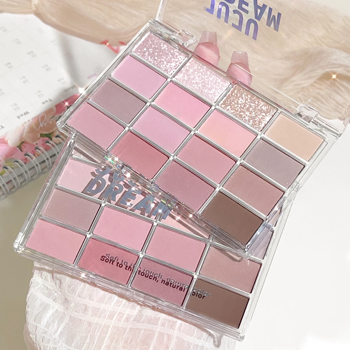 JUJu 16-color eye shadow matte pearl light flash low saturated earth color daily makeup eye shadow 4