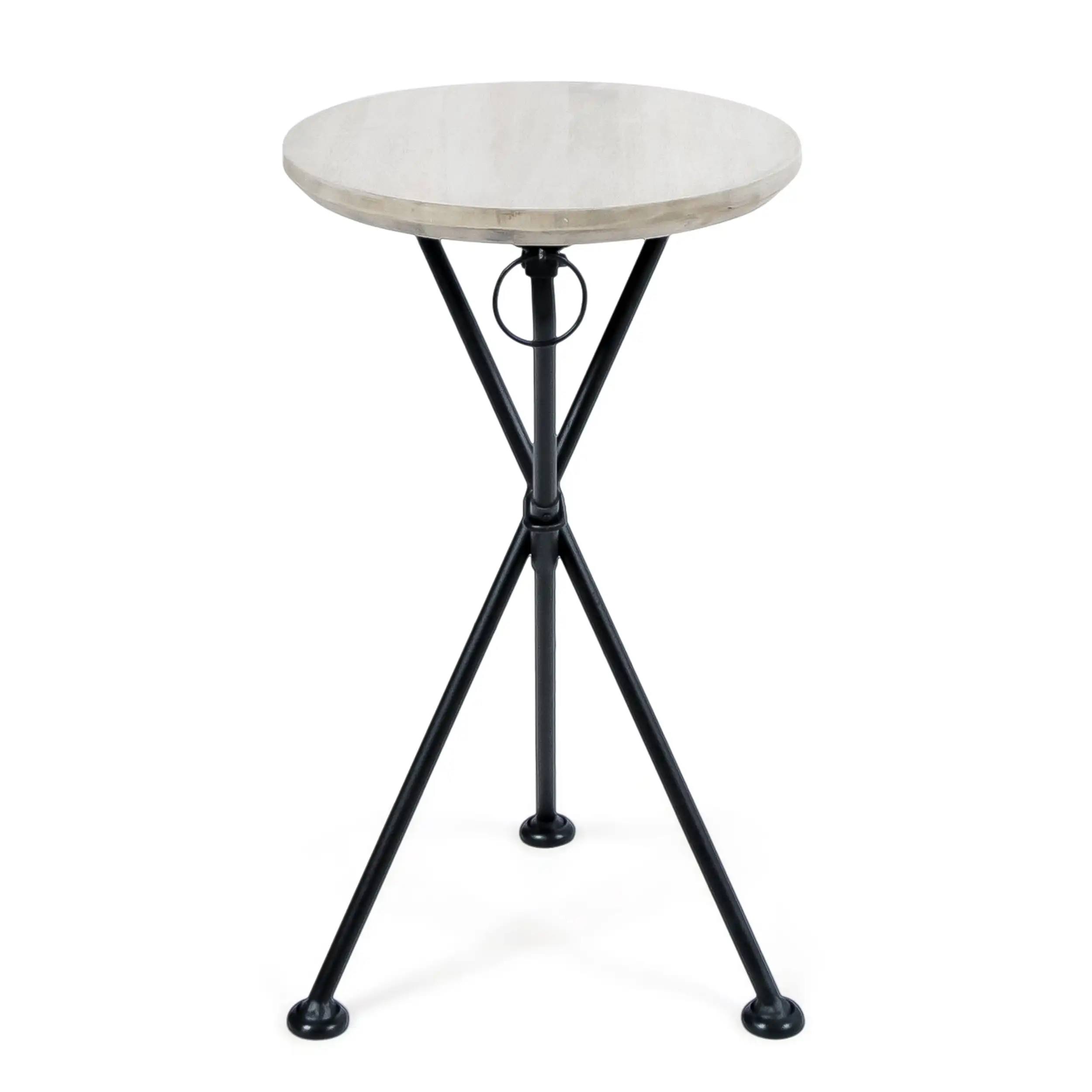 

High Load-bearing Strong Stable and Durable Outdoor Portable Foldable Finished Acacia Wood Side Table Light Grey