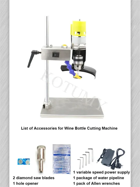 150W Electric DIY Bottle Cutter Tool Kit 6000R/Min Glass Bottle Cutter  Machine