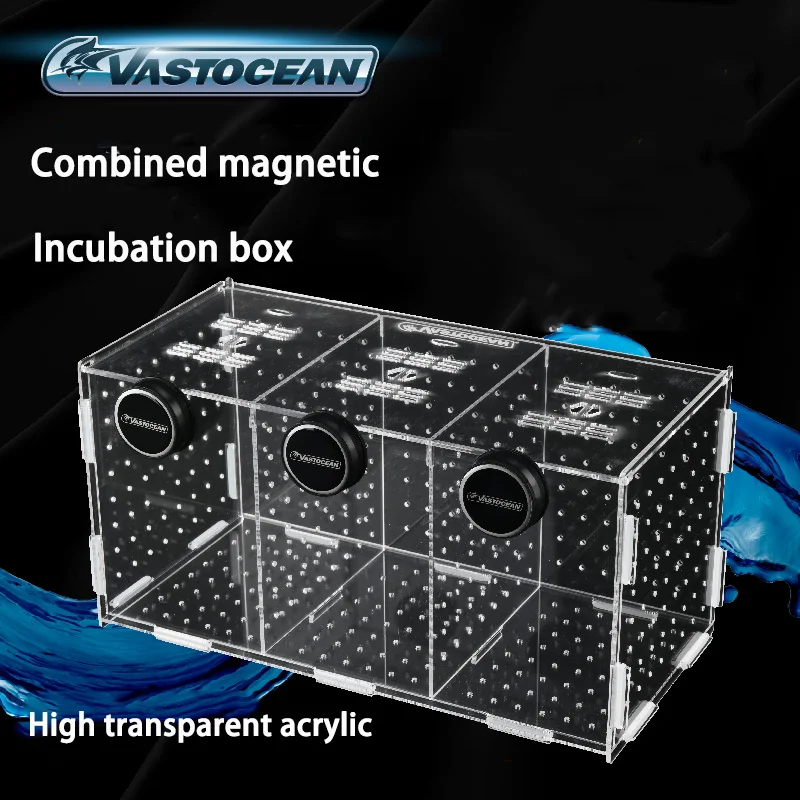 Magnetic Combined Acrylic Hatching Isolation Box Breeding Box for Fish Tank