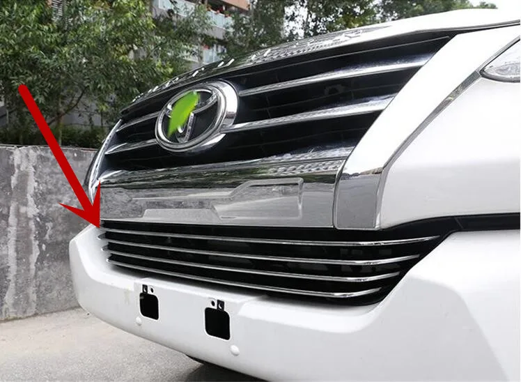 4PCSHighQualityABSChromeCarFrontBelowBumperGrilleCoverTrim