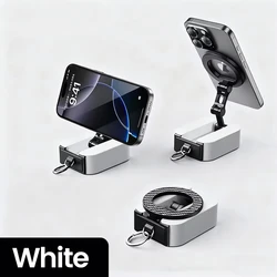 Compact Foldable Magnetic Phone Stand (White)