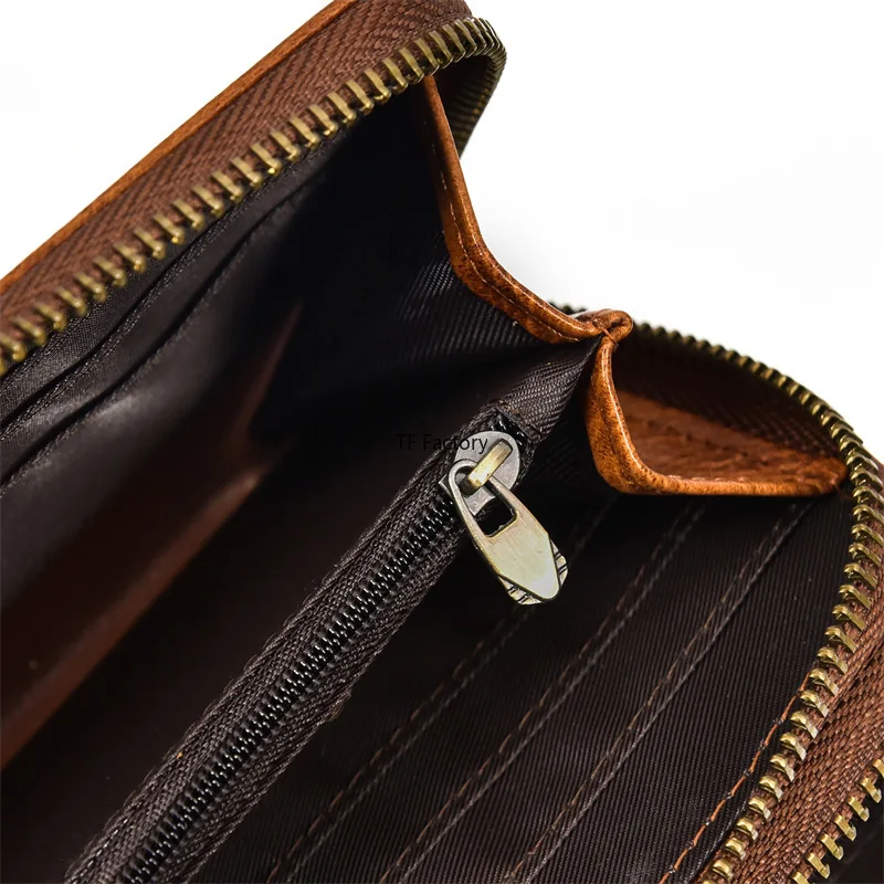 Premium Leather Long Wallet with Money Clip