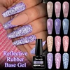 Mtssii 7ml Glitter Reflective Rubber Base Gel Nail Polish Laser Sparkling Semi Permanent Soak Off UV Gel Art Nails Varnish 1