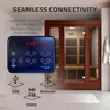 Home Sauna Room for 3 Person Hemlock Wooden Indoor Sauna Spa - Bluetooth Speaker, Heating Plate, Touch Control Panel Temperature 4