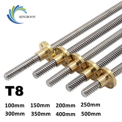 High-Precision 8mm Trapezoidal Lead Screw with Copper Nut - 100mm