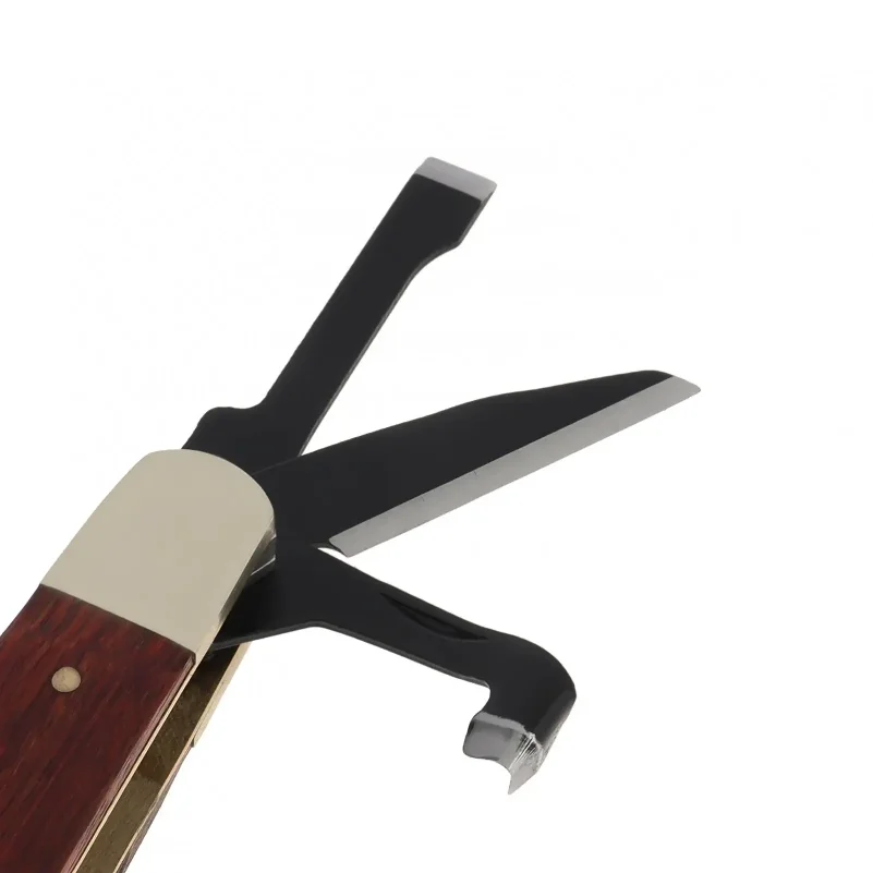 Taglierino Tascabile Pieghevole Multiuso in Legno e Acciaio SK5, Strumento da Taglio Portatile per Campeggio/Arredamento Casa - immagine 4