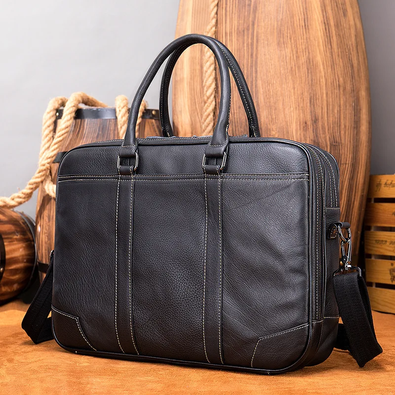 Fashion Luxury Designer Laptop Handbag Leather Brief Case for Men