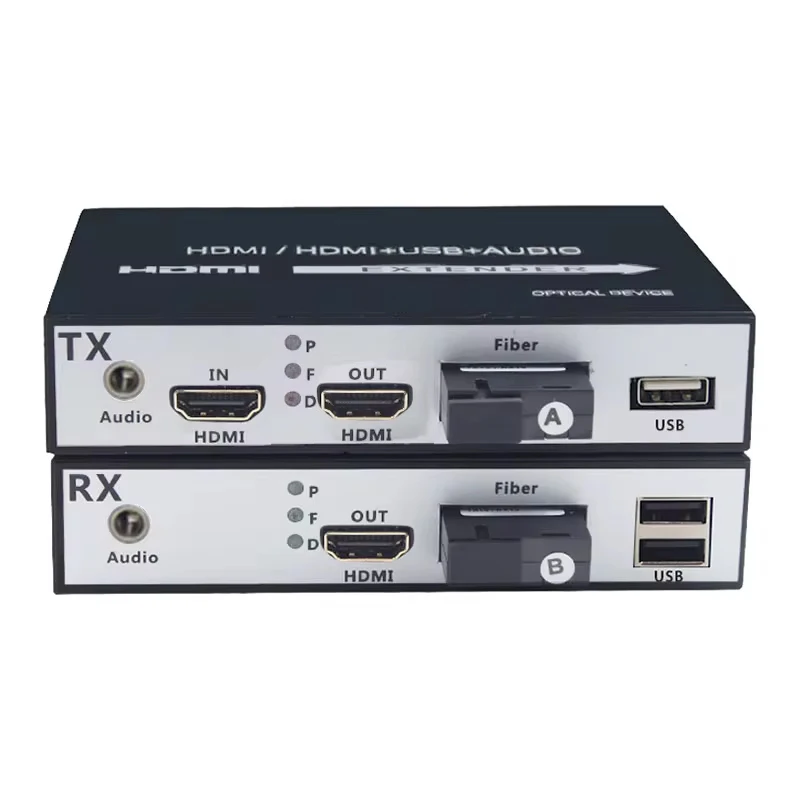 Converter HDMI-compatible to Fiber Optic Video Extender KVM(HDMI-compatible+USB)