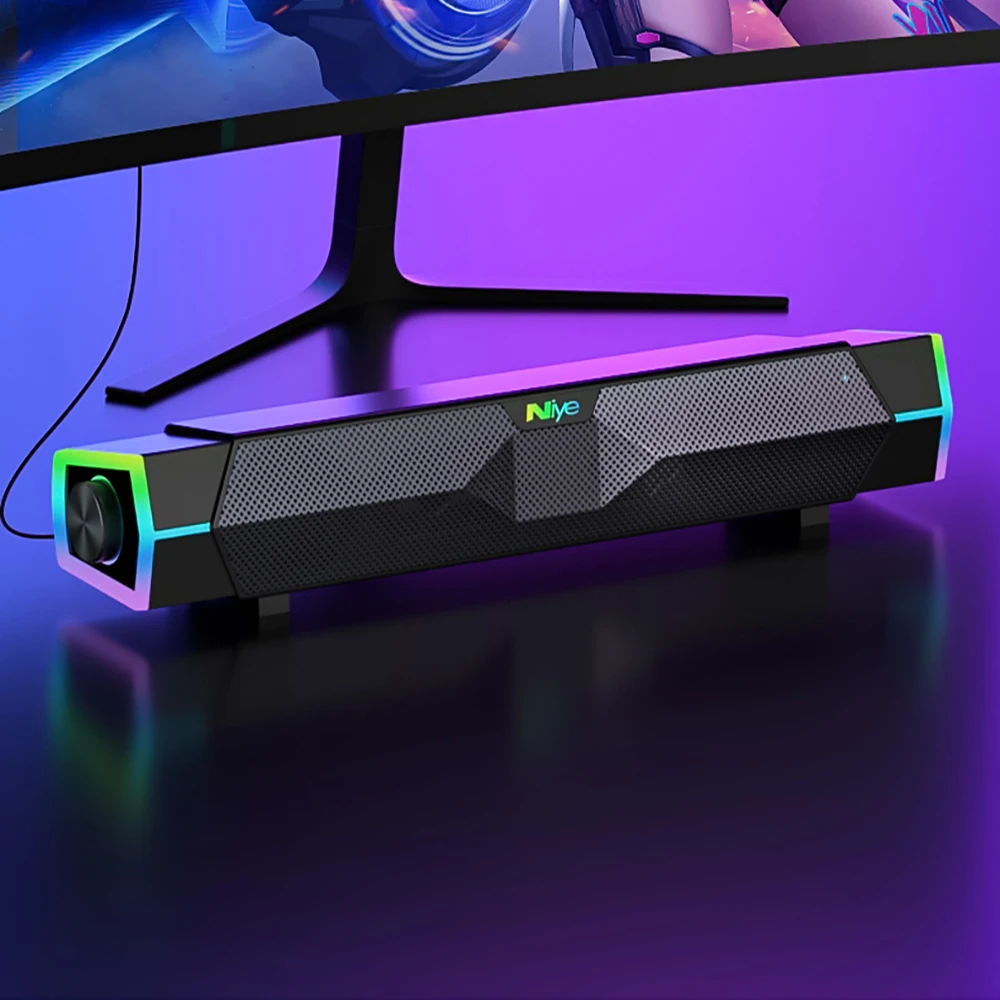 Bluetooth Computer Speakers 4D Computer Speaker Surround Soundbar Bluetooth Speaker5.0 Wired Loudspeaker Stereo Subwoofer for Laptop PC Gamer