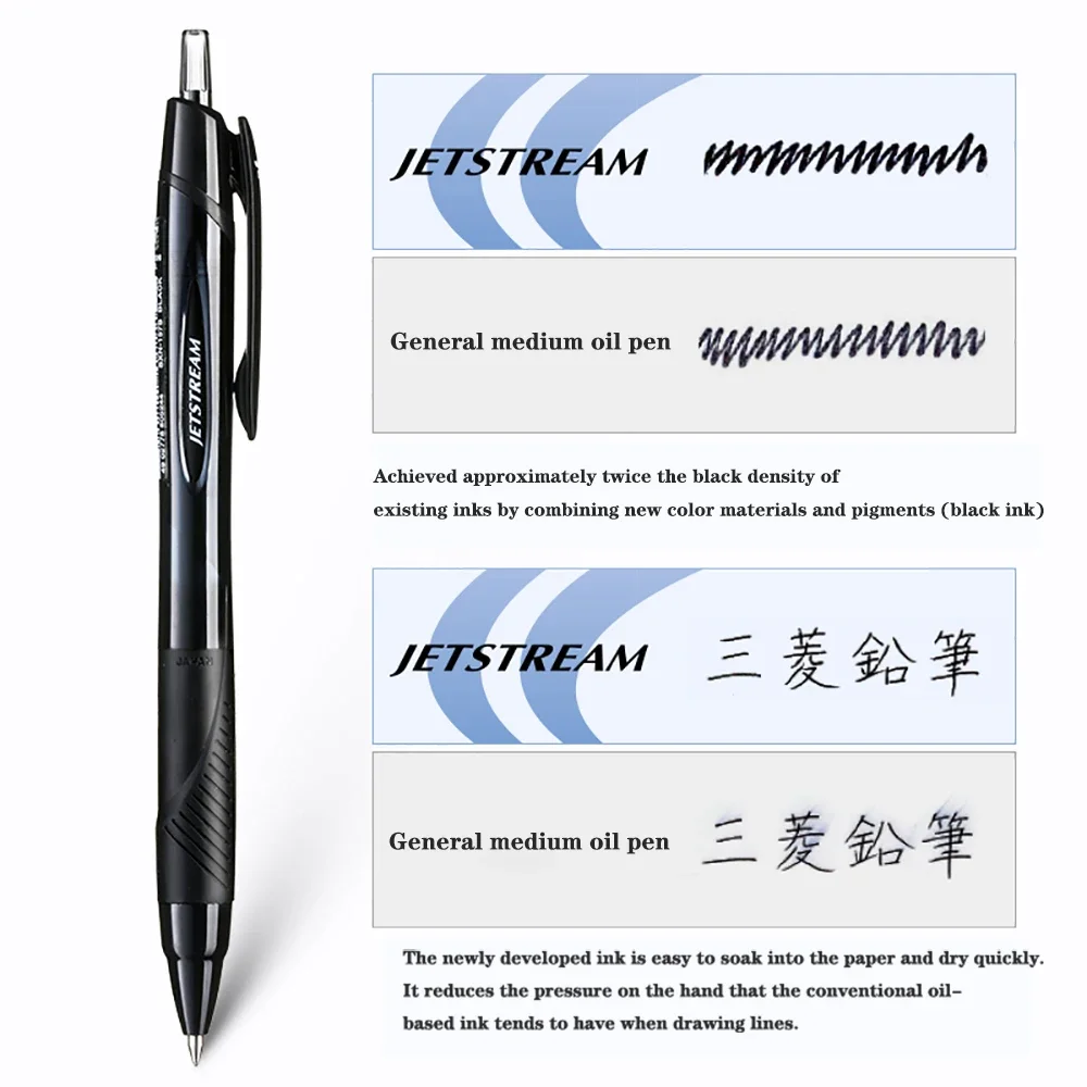 Multifunction ballpoint pen multifunctional pen gel pens ballpoint pen ball point pen 1PCS UNI Ballpoint Pen Jetstream Series Gel Pen Low Friction Fast Dry Smooth Writing School Office Supplies 0.38/0.5/0.7mm