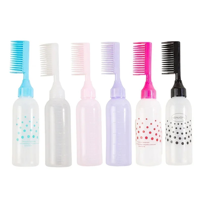 Hair Dye Applicator Refillable Bottle Hair Coloring Brush Hairdressing Bottle With Comb Hair Dying Bottle Coloring Styling Tools