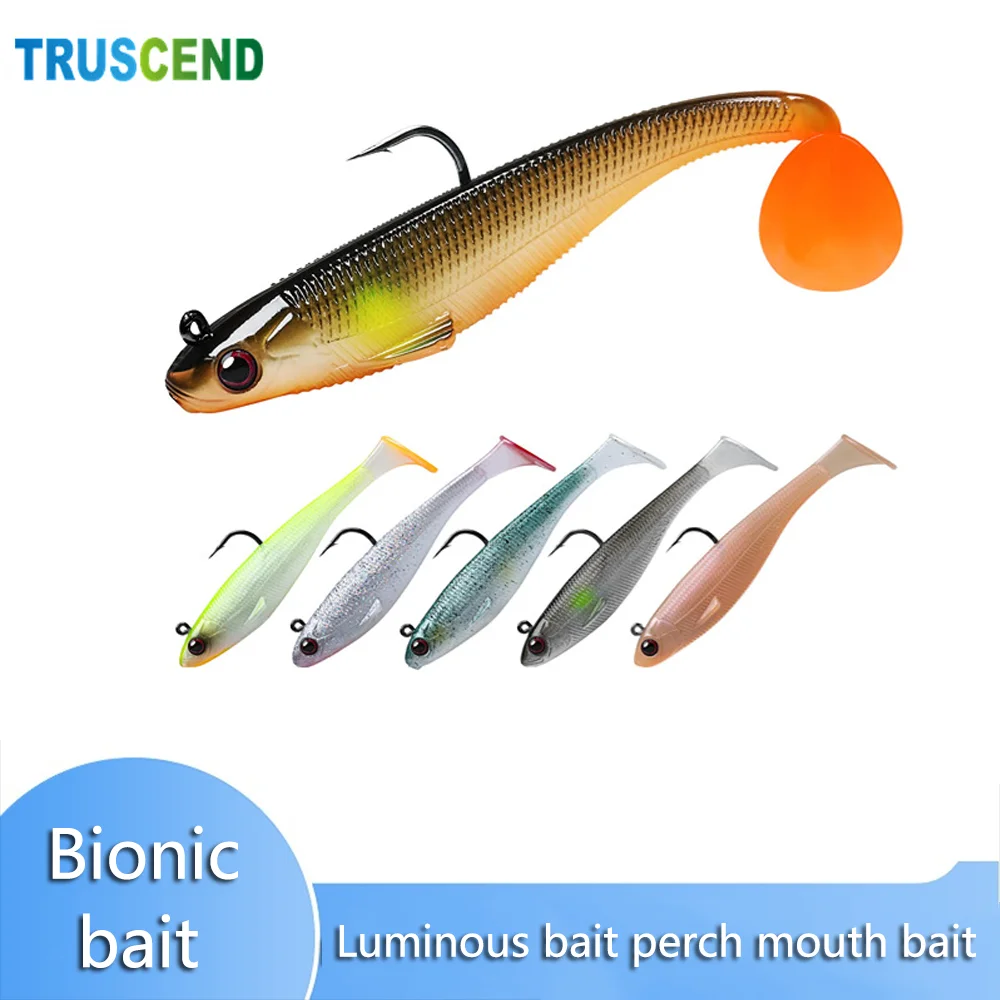 Zerone Leurres De Pêche Souples 15 Pièces Silicone Souple Leurre Simulation T Queue Appât De