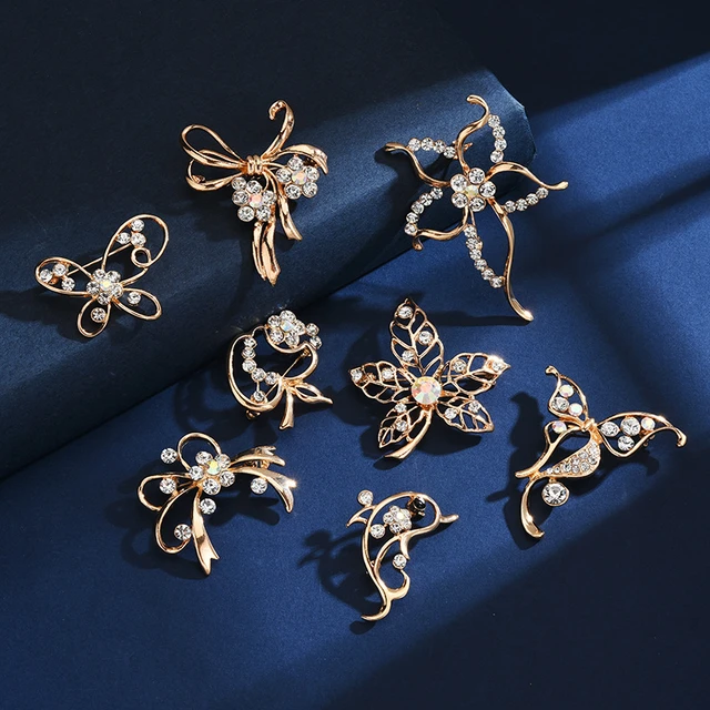 2023 New Creative Brooch Rhinestone Calla Lily Flower Brooch for Women  Girls Suit Brooch Collar Pin Jewelry - AliExpress