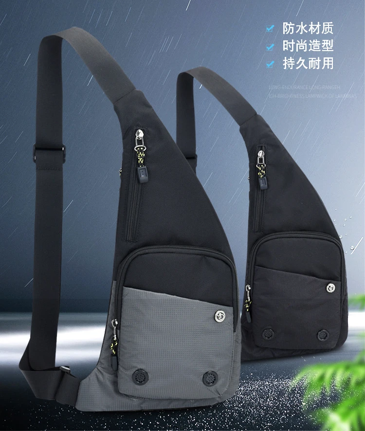 Men‘s New Trendy Casual Shoulder Bag Leisure Travel Sports Outdoor Pack Messenger Crossbody Sling Chest Bag Pack for Male Female