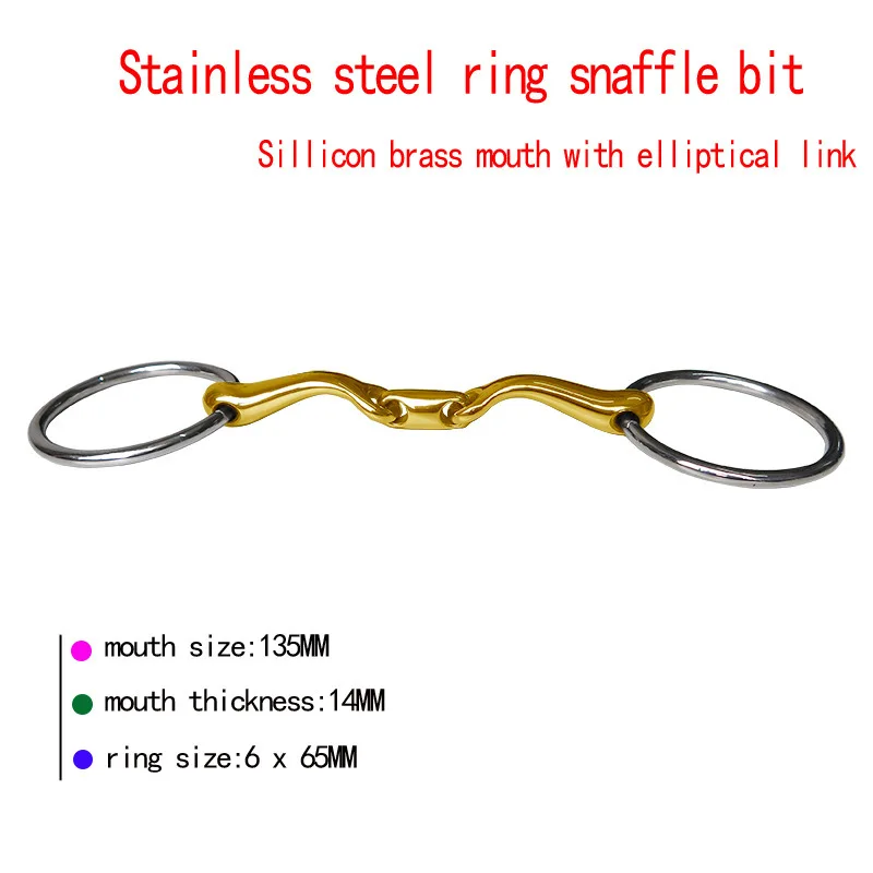 Stainless Steel Horse Mouth Ring Horse Chew Jointed Mouth Bit Horse Training Equipment Equestrian Products 2