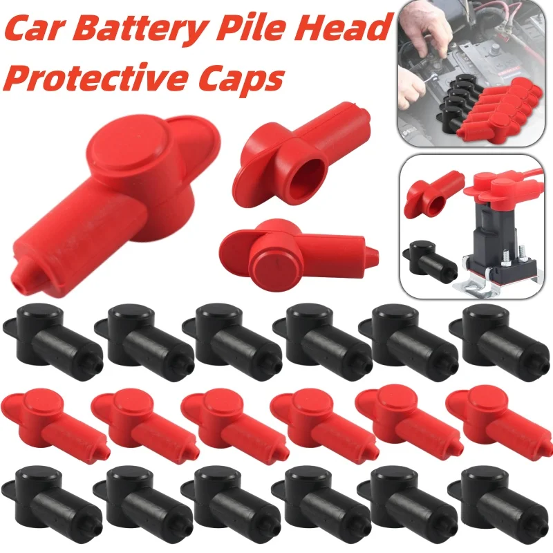 10 Pack Car Battery Pile Head Protective Caps Protection Cover Silicone ...