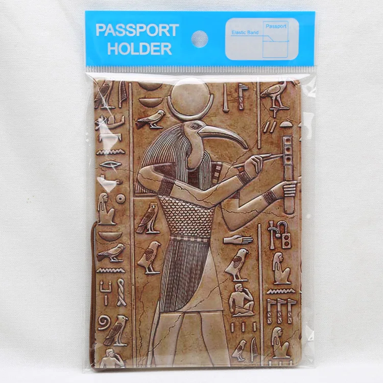 Passport Holder Egyptian retro pattern certificate protection package travel documents passport package