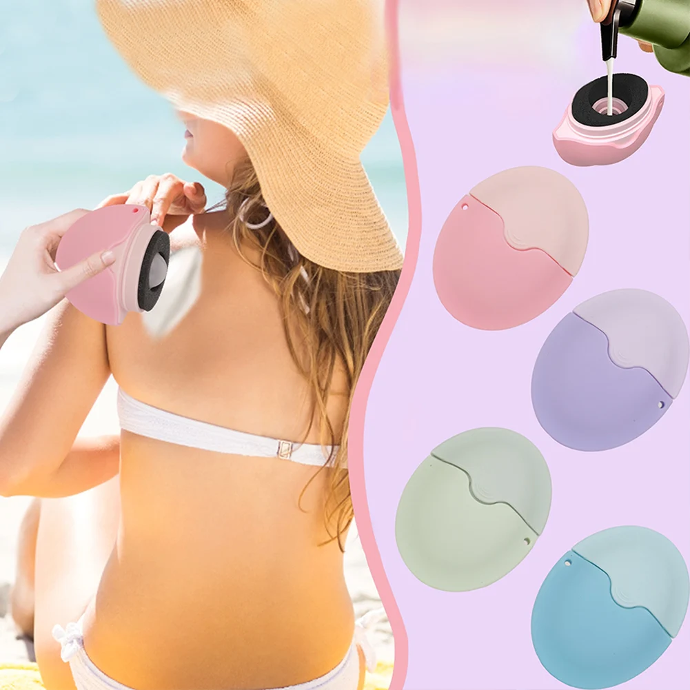 Silicone Sunscreen Applicator Refillable Roll On Sponge for Outdoor Travel