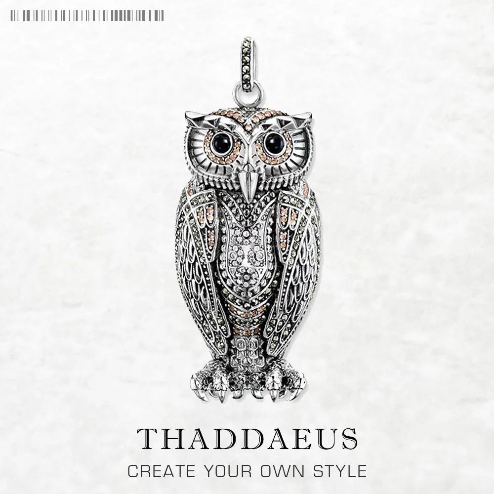 Pendant Owl 925 Sterling Silver Accessories Fashion Trendy Jewelry Cute Soul Gift for Woman pendant necklace,silver pendant