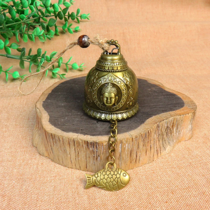 1Pc Vintage Carved Wind Chimes Bell Copper Yard Garden Decor Windbell Outdoor Hanging Home Temple Ornament Chinese Style