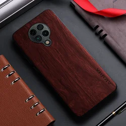 Bamboo Wood Pattern Leather Back Case for Poco F2 Pro (BR)