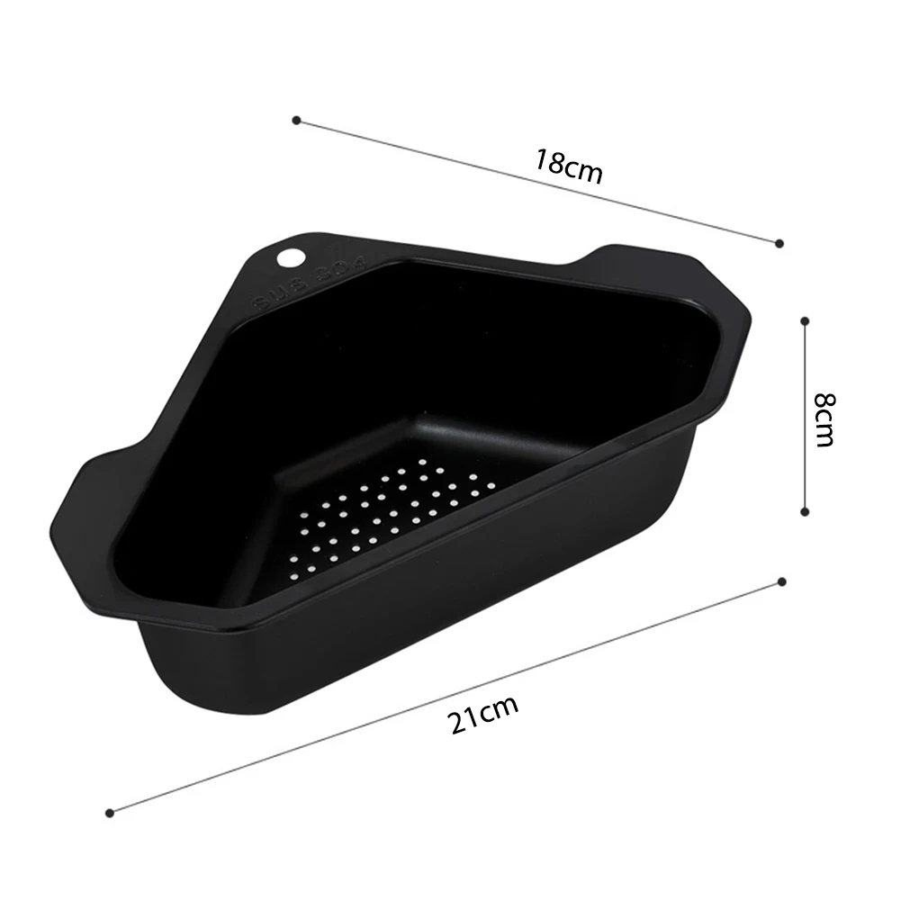 Panier de Vidange d'évier de Cuisine Passoire Support de Rangement D'évier  en Acier Inoxydable Corbeille à Aliments Passoire D'angle Rectangulaire  Multifonction pour Cuisine et Salle De Bain 