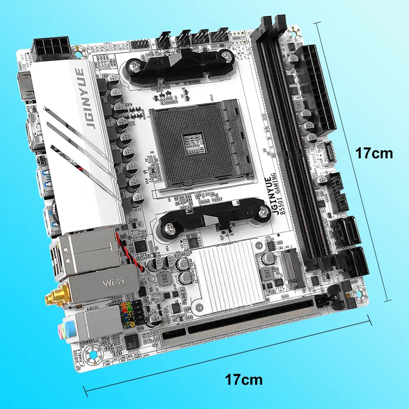 JGINYUE AMD B550 AM4 mini ITX Placa-mãe suporta processadores