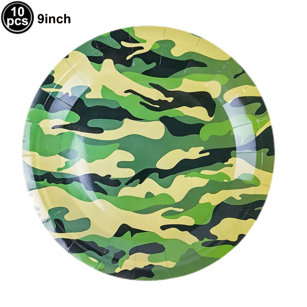 Military-Themed Camouflage Balloon Decorations for Boys' Birthday Party Supplies