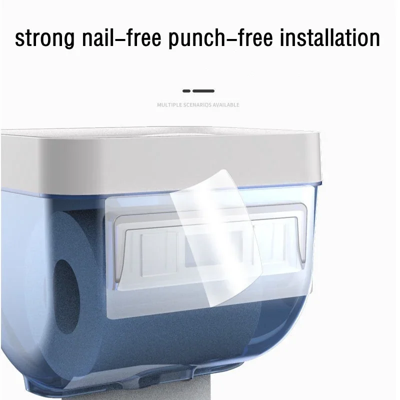 Punch-free Toilet Paper Holder Box Waterproof Storage Toilet Paper Storage Rack Towel Kitchen Bathroom Box toilet paper holder toilet paper rack