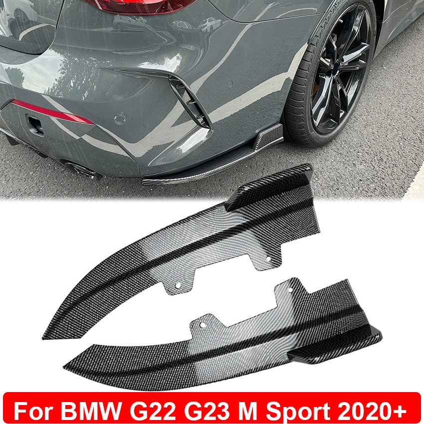 

Сплиттер для заднего бампера, наклейка, боковой диффузор, спойлер, отделка для BMW 4 серии G22 G23 M Sport 2020-2023, автомобильные аксессуары