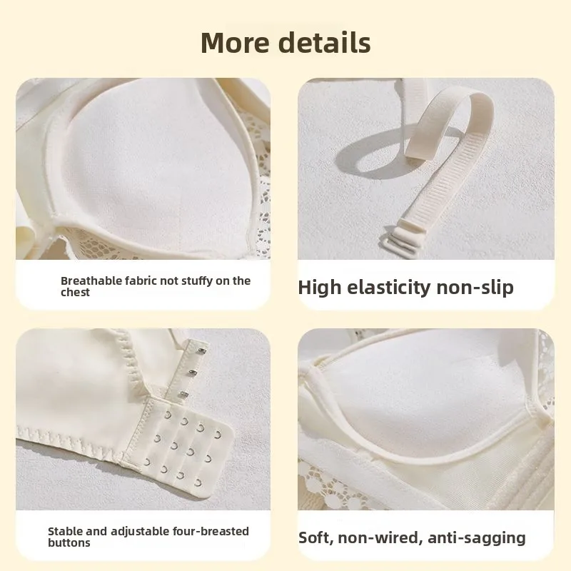 Extra Thick 12cm Push Up Bra Small Breast Flat Chest Lace Summer Women Enhance Soft Comfort No Gap 6