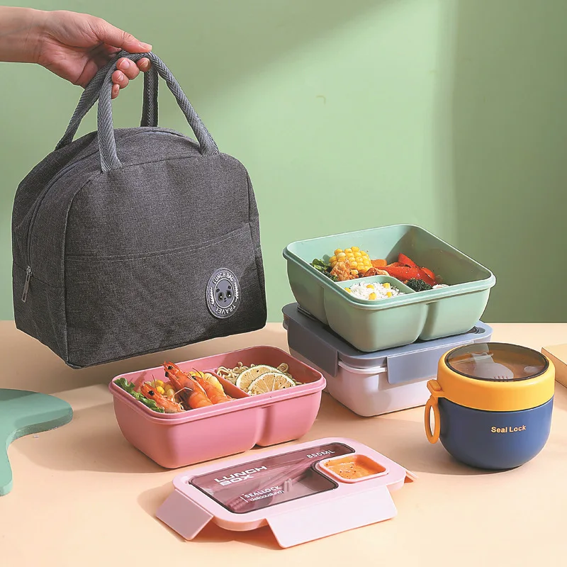 Portable Leakproof Food Storage Container Bento Box for School Office