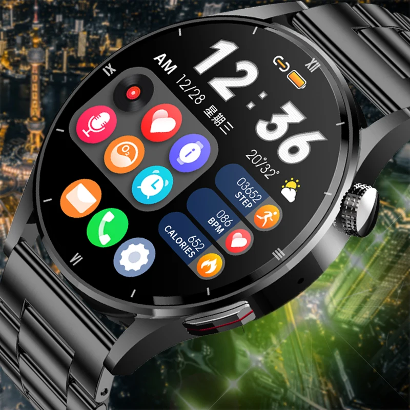 Lige 1.32inch Smart Watch Men Women Hd 360*360hd Screen Amoled For Huawei Thermometer Watches