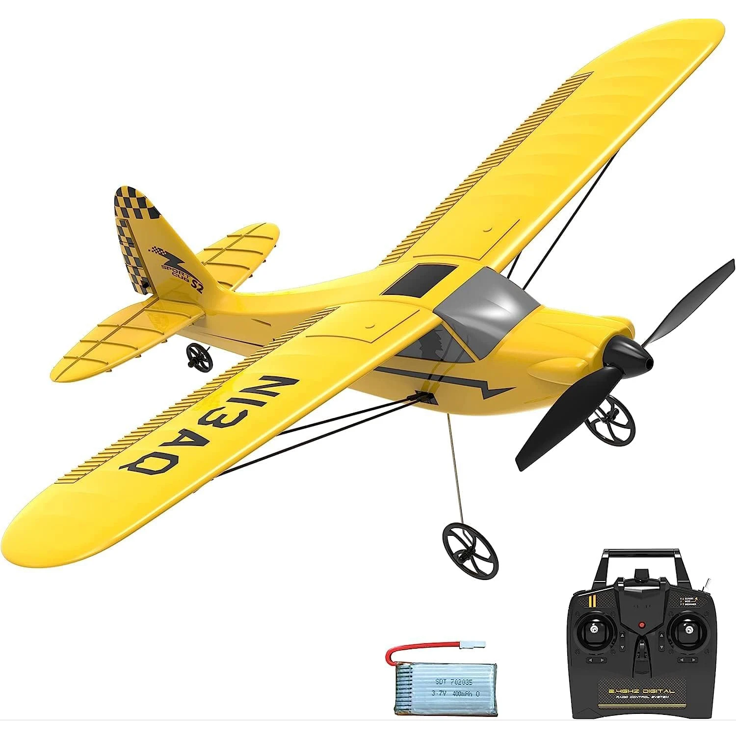 Avion RC Gyroscope 6 Axes 3 Canaux Prêt à Voler Noir