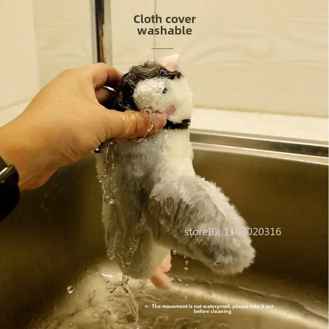Interactive Cat Toys Rechargeable Electric Flapping Wings Bird Cat Toy Sound Chirping Bird Catnip Touch Activated Plush Toy 4