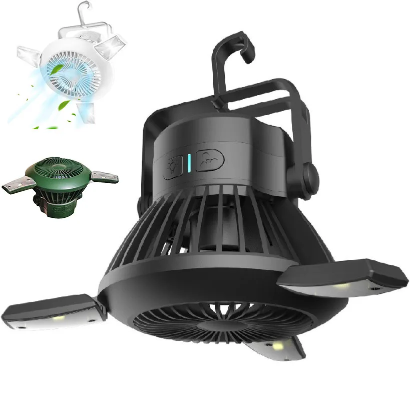 Outdoor products solar camping fan camping tent mosquito repellent lamp rechargeable fan lamp