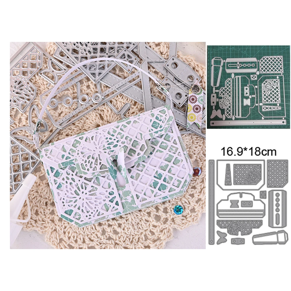 

3D Women Shoulder Bag 2022 New Arrivals Cutting Dies Metal Scrapbooking Decoration Embossed Photo Album Card DIY Handicrafts